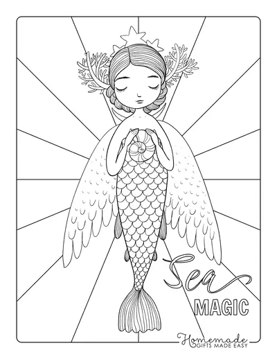 H2O Sereias Paginas para Colorir 16