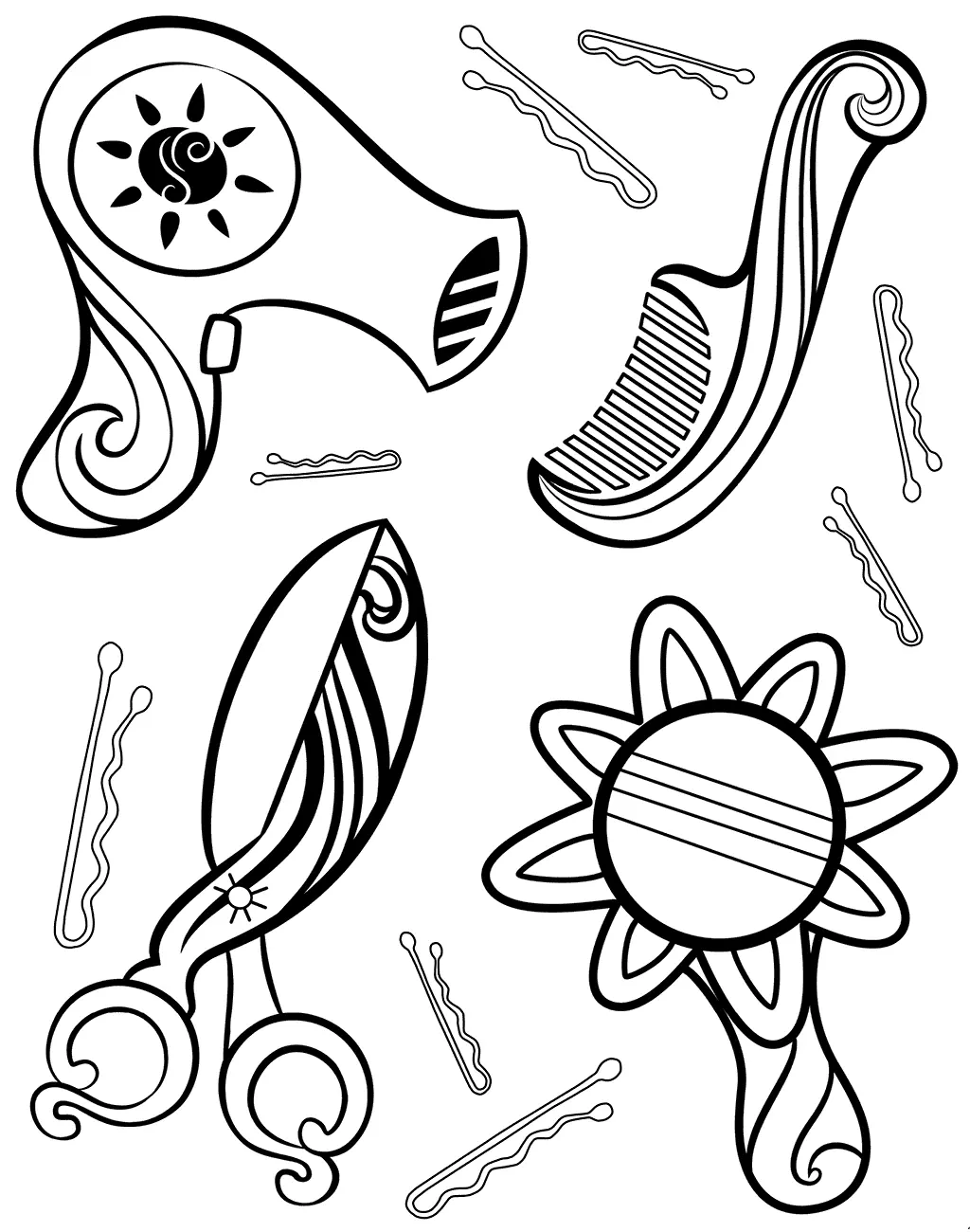 Cabeleireiro para colorir 13