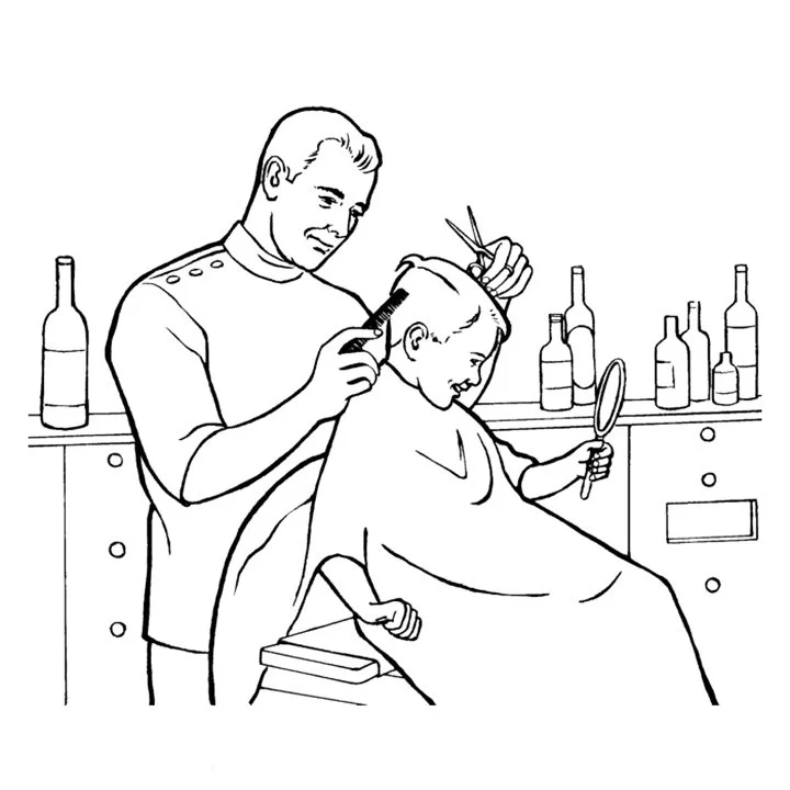 Cabeleireiro para colorir 14
