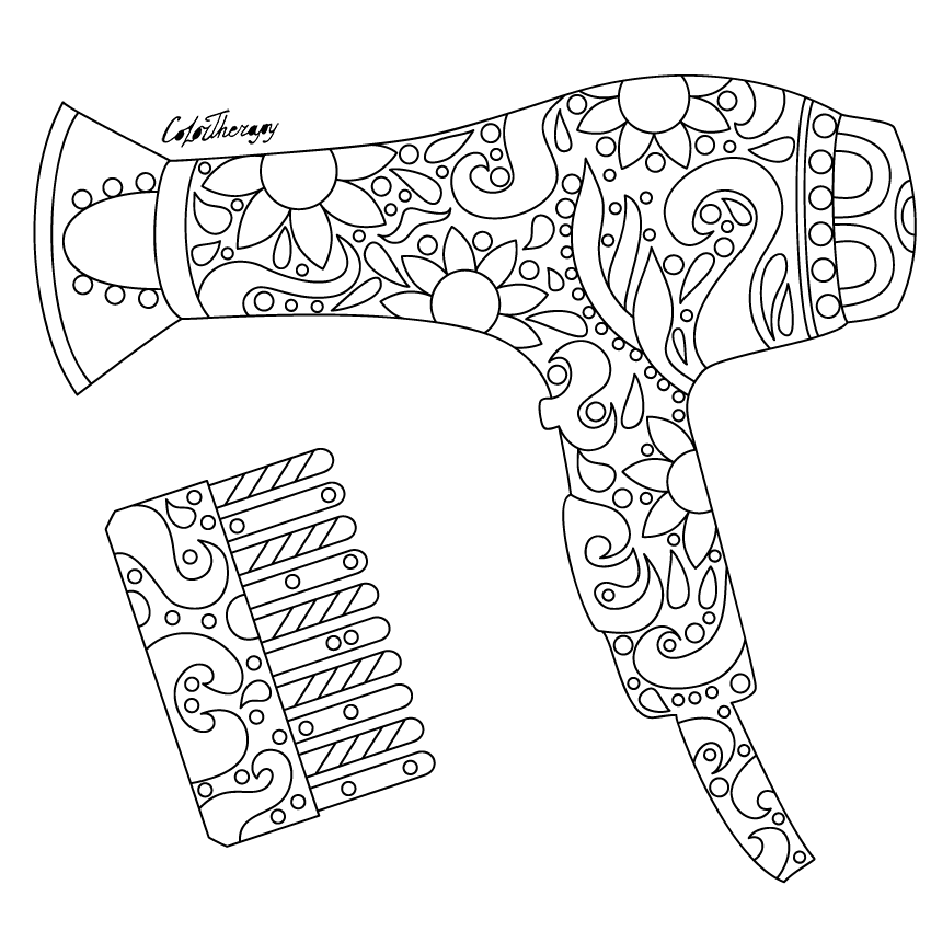 Cabeleireiro para colorir 20