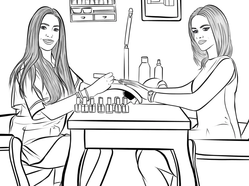 Cabeleireiro para colorir 21