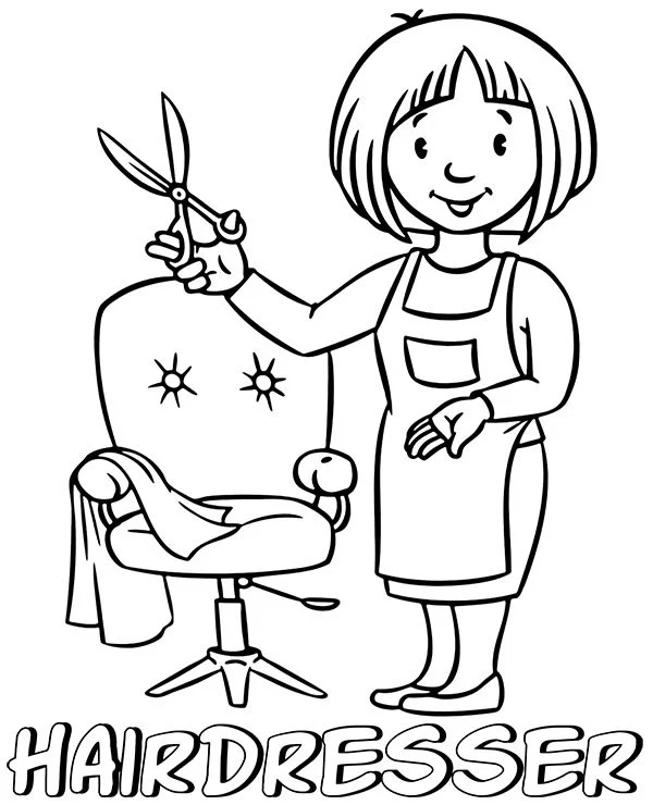 Cabeleireiro para colorir 3