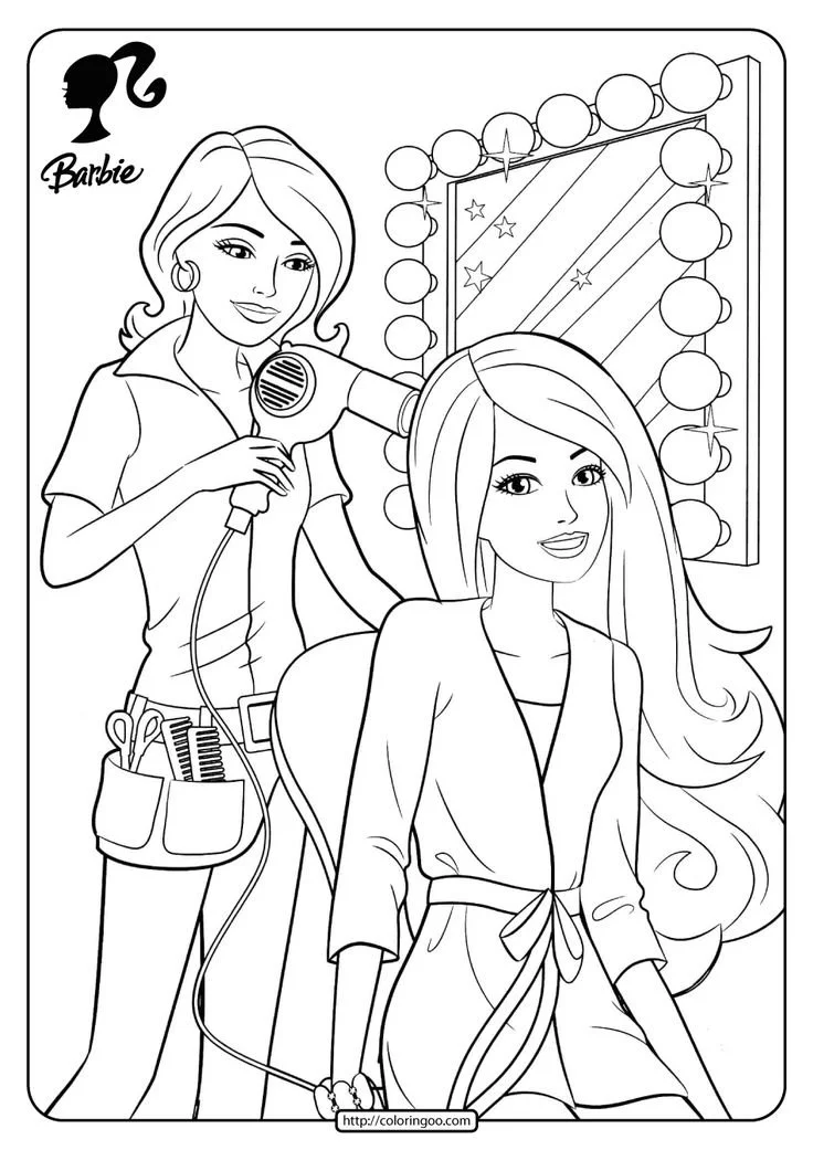 Cabeleireiro para colorir 5