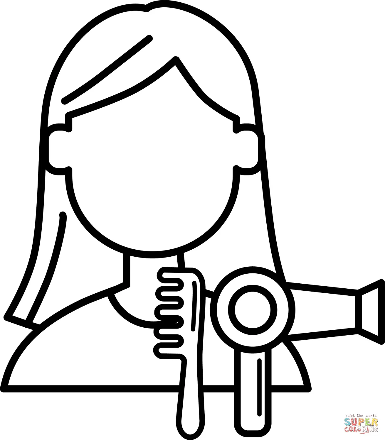 Cabeleireiro para colorir 6