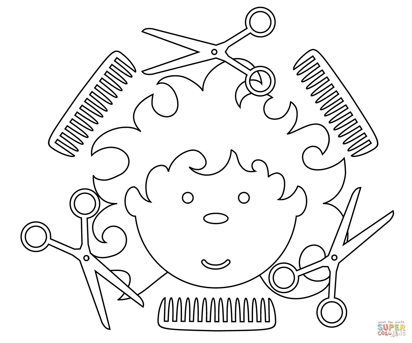 Cabeleireiro para colorir 9