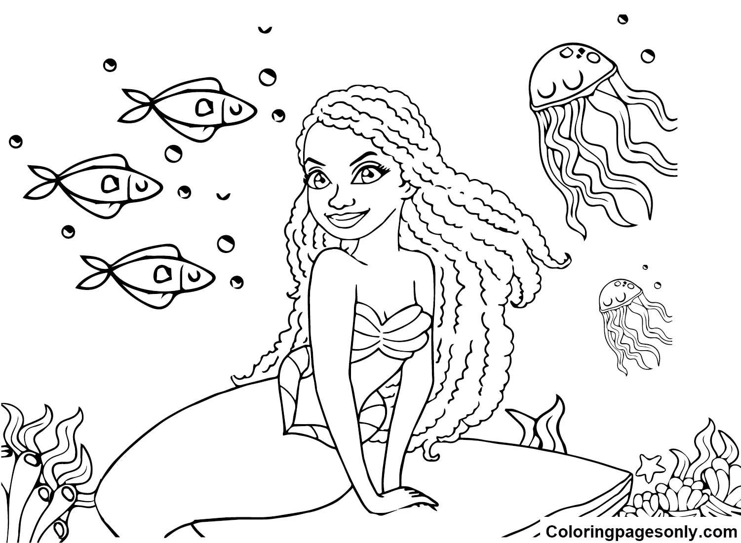 Halle Bailey Coloring Pages 1