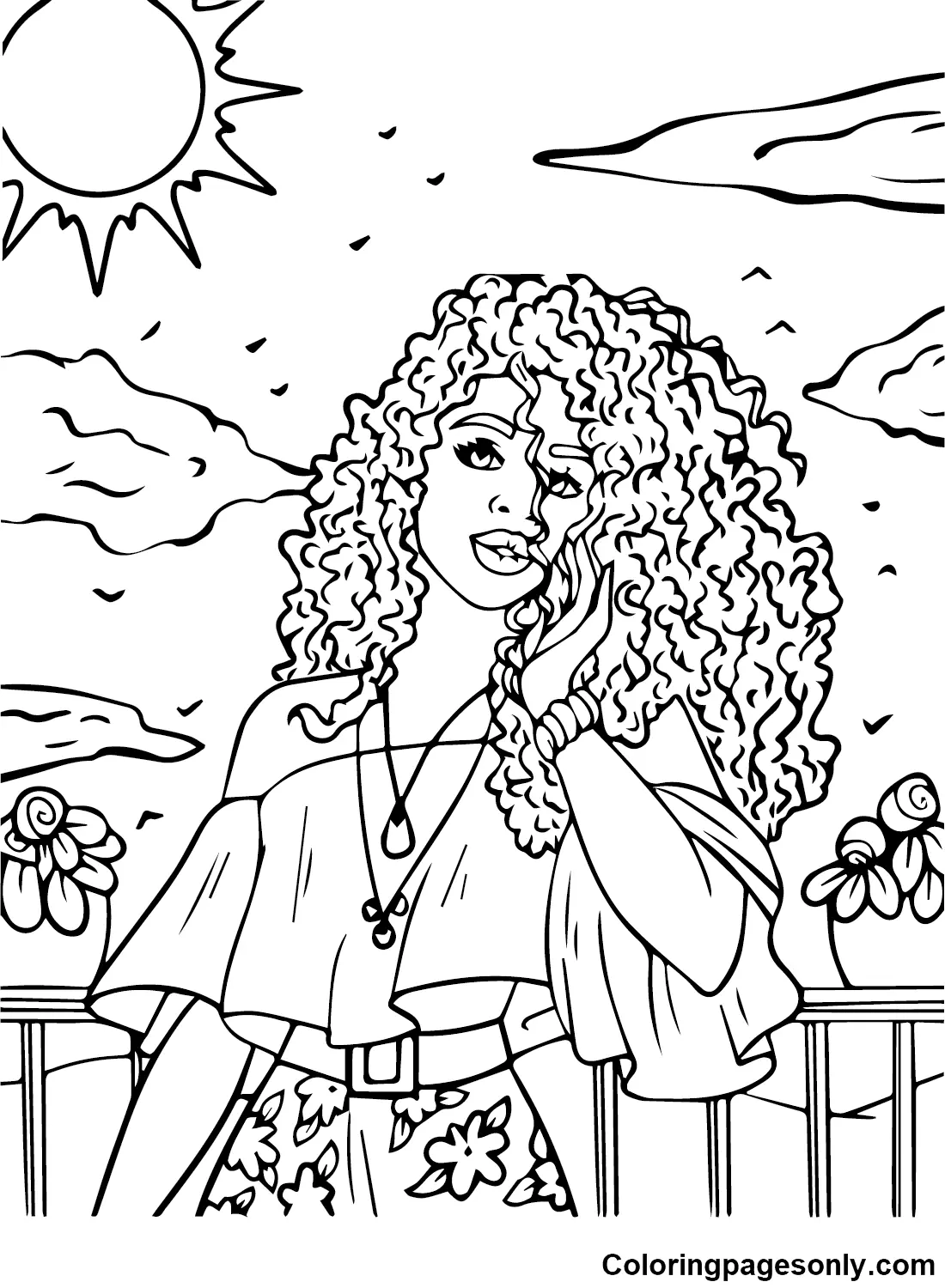 Halle Bailey Coloring Pages 12