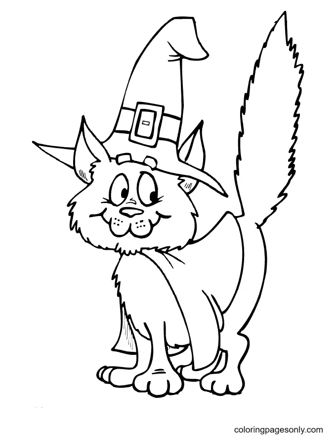 Halloween Cats Coloring Pages 22
