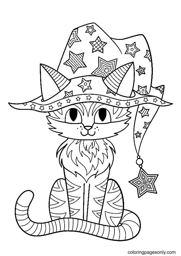 Halloween Cats Coloring Pages 30
