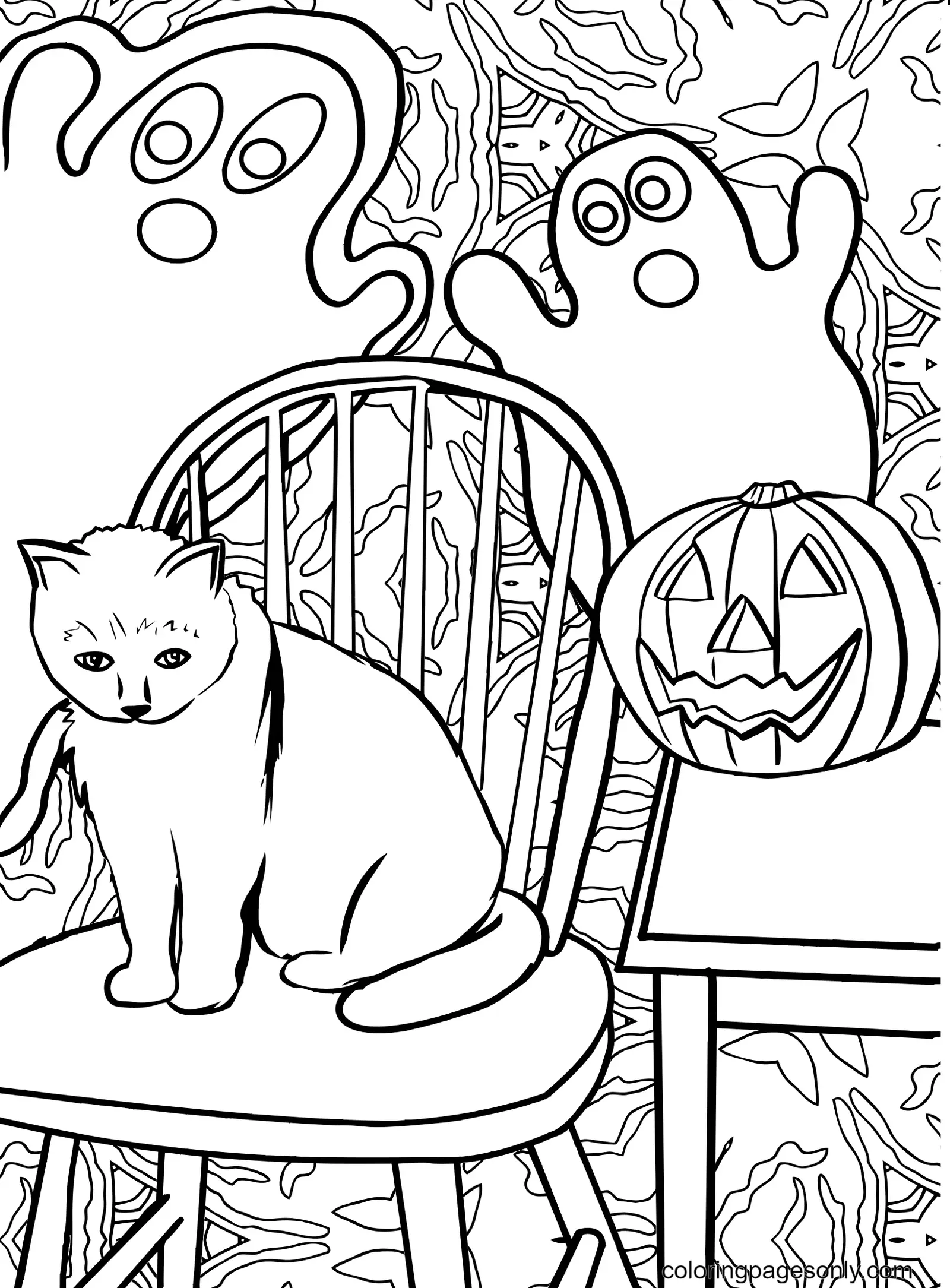 Halloween Cats Coloring Pages 33