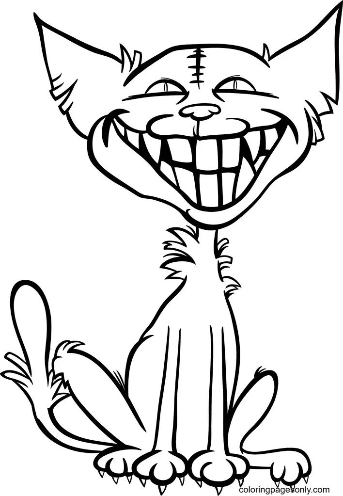 Halloween Cats Coloring Pages 36