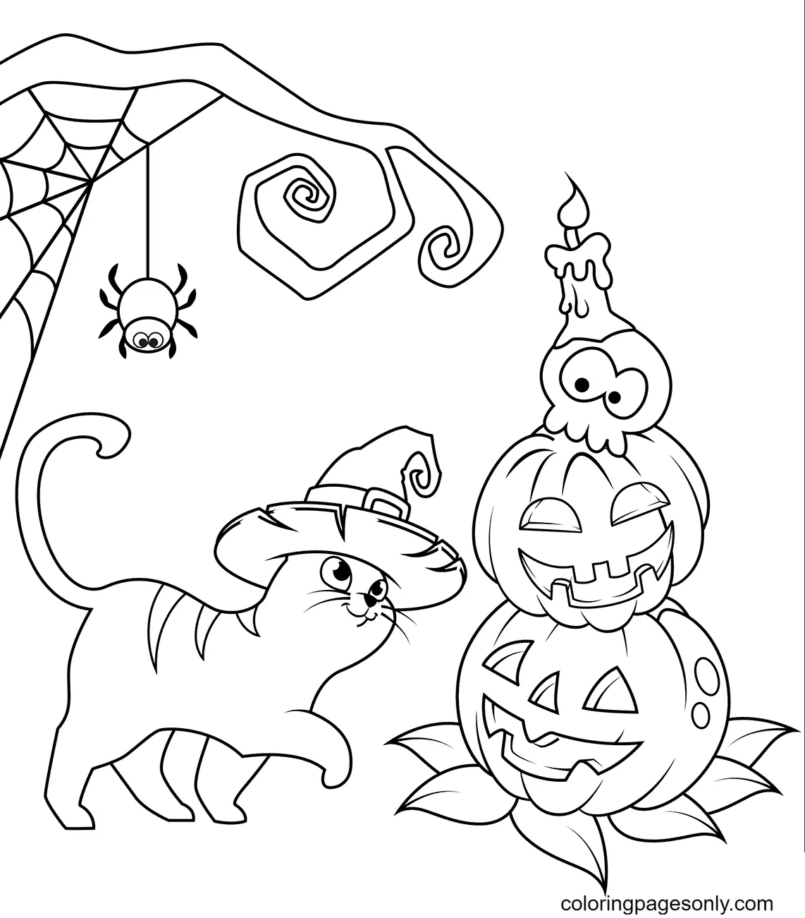 Halloween Cats Coloring Pages 39