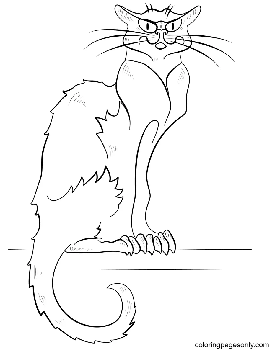 Halloween Cats Coloring Pages 45