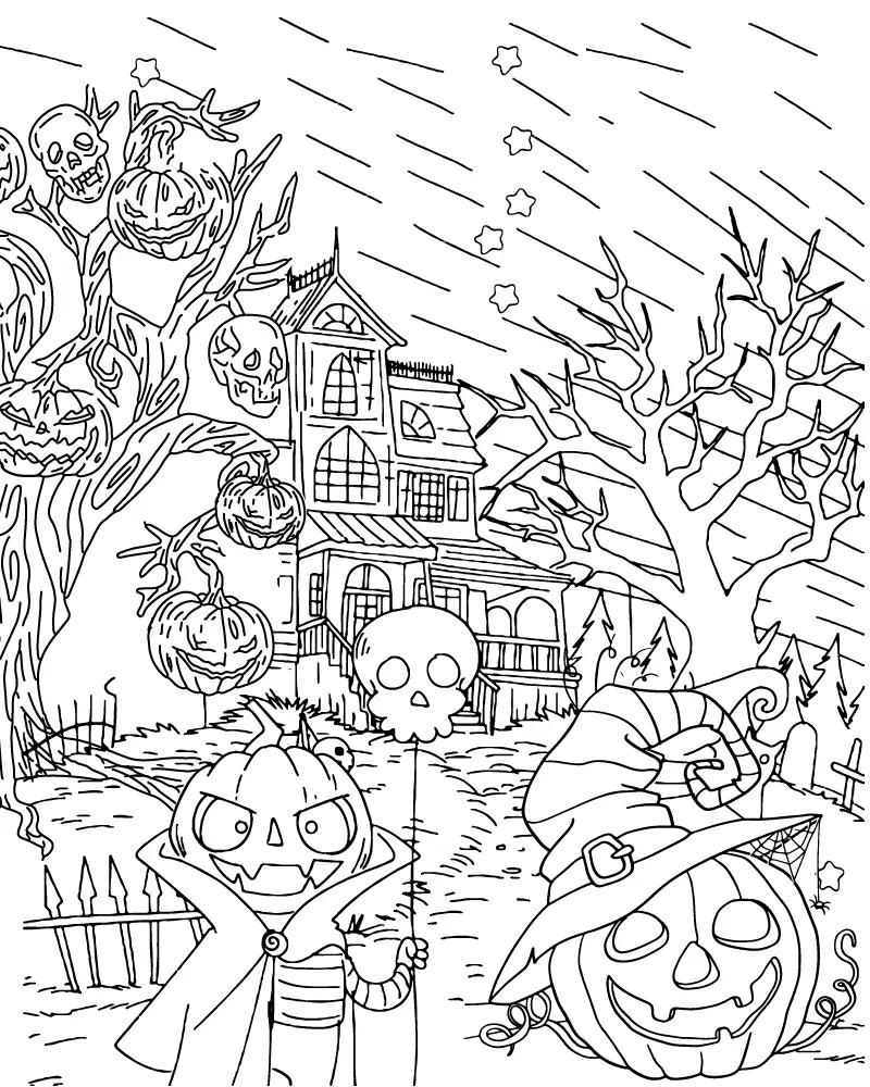 Halloween para adultos Para Colorir 7