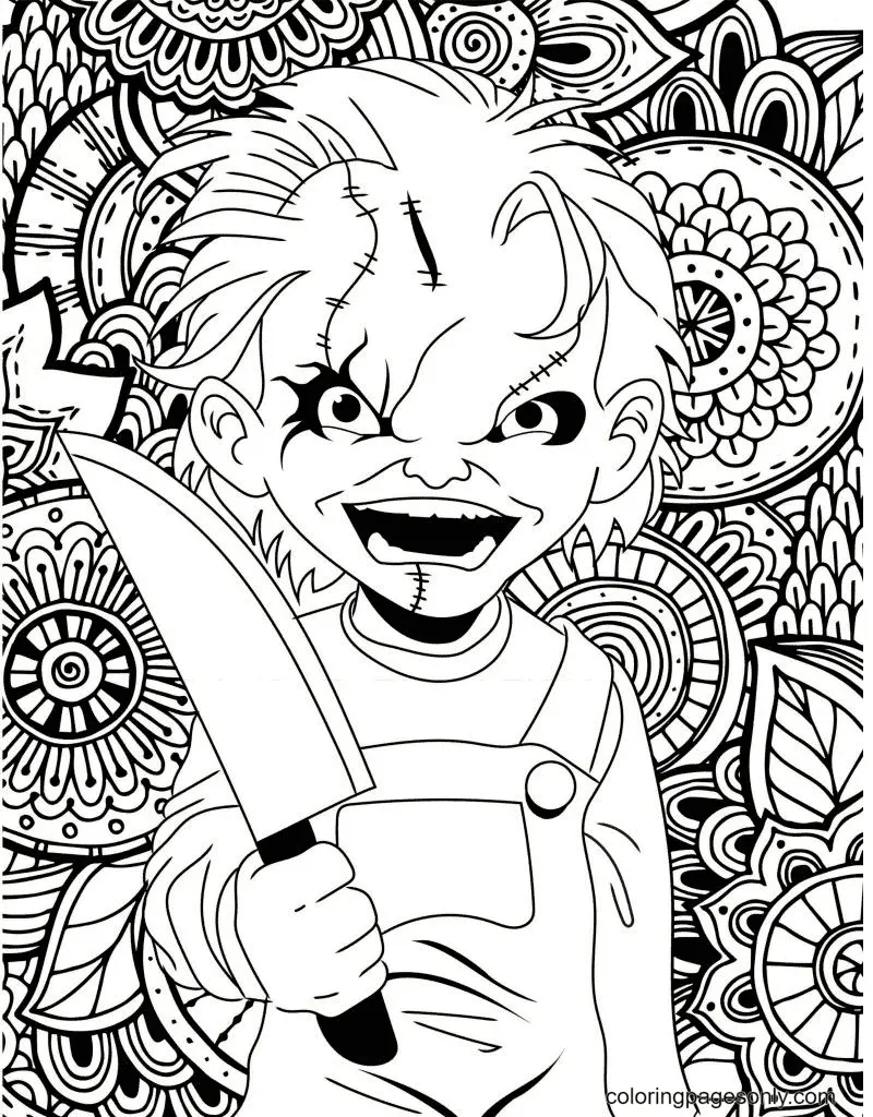 Halloween Mandala Coloring Pages 16