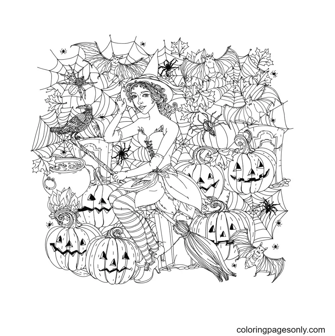 Halloween Mandala Coloring Pages 18