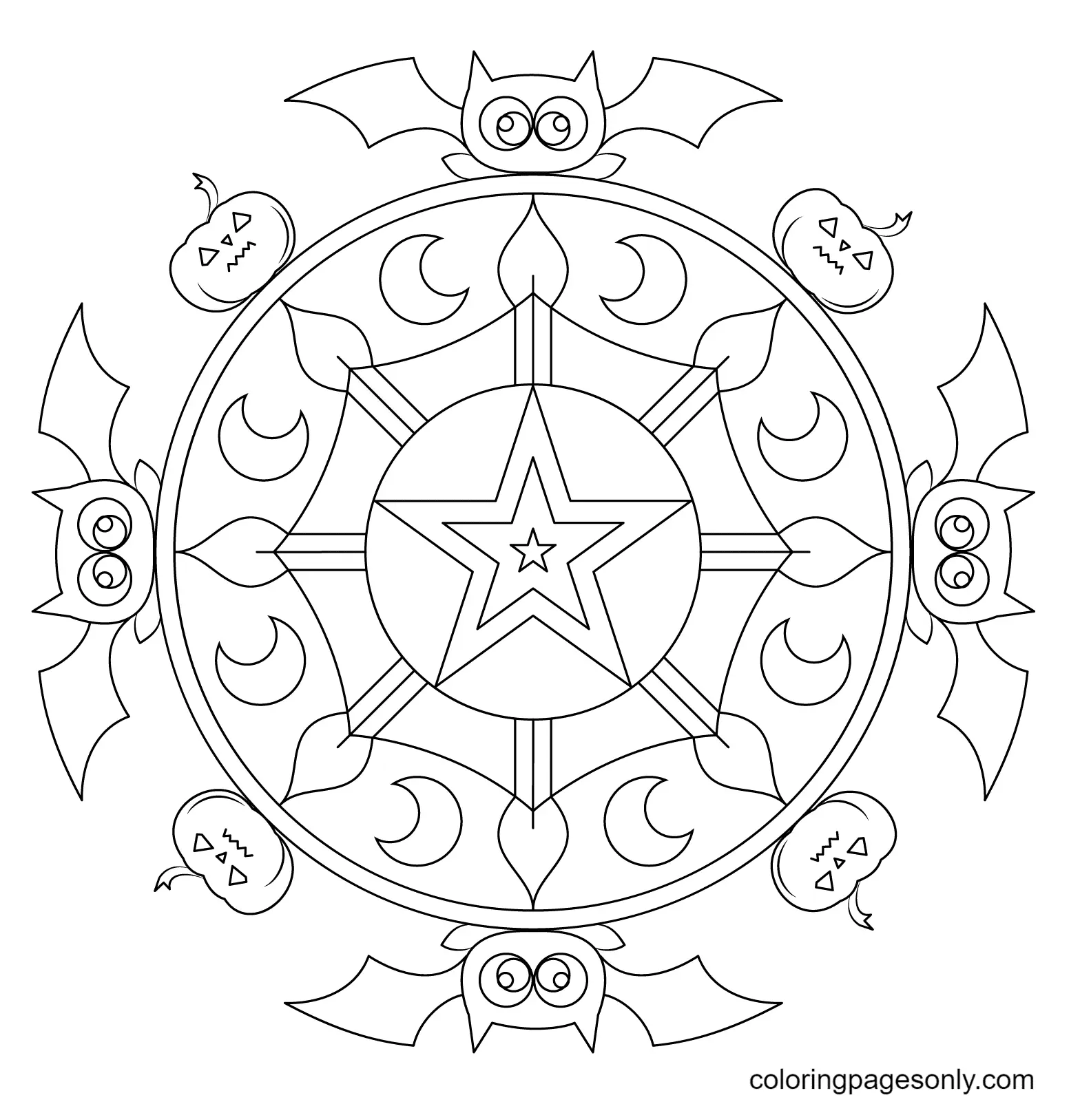 Halloween Mandala Coloring Pages 25