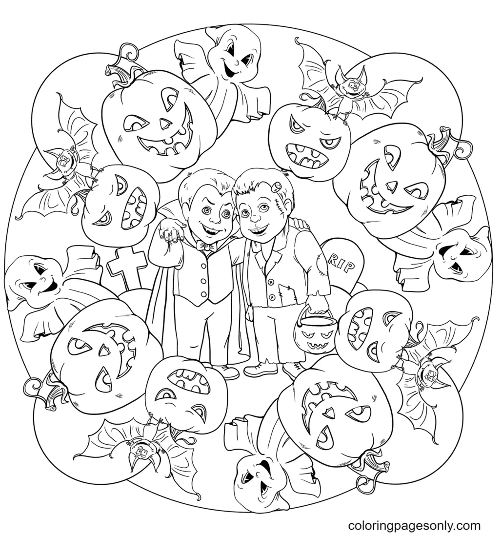 Halloween Mandala Coloring Pages 31