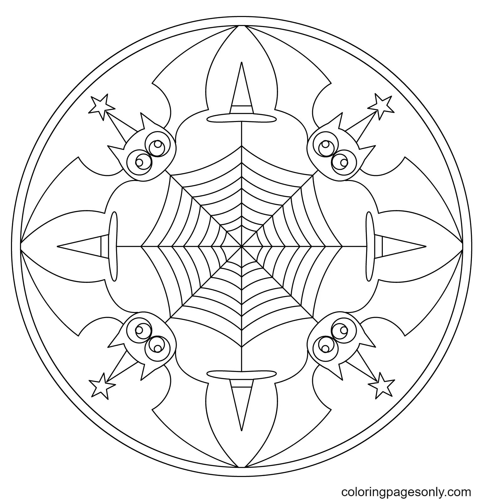Halloween Mandala Coloring Pages 33