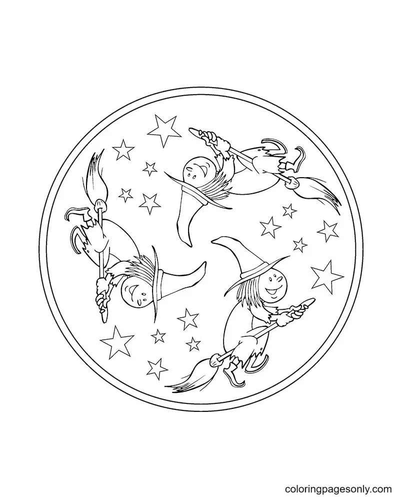 Halloween Mandala Coloring Pages 35