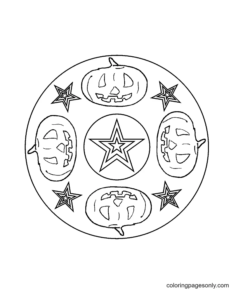 Halloween Mandala Coloring Pages 39