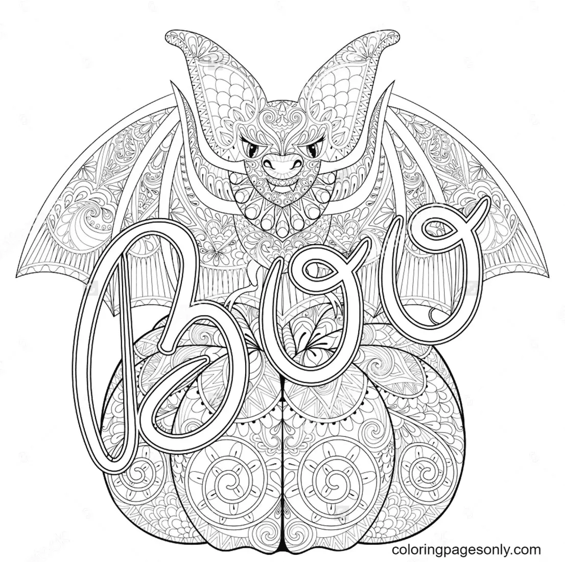 Halloween Mandala Coloring Pages 5