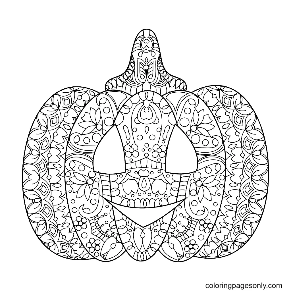 Halloween Mandala Coloring Pages 6