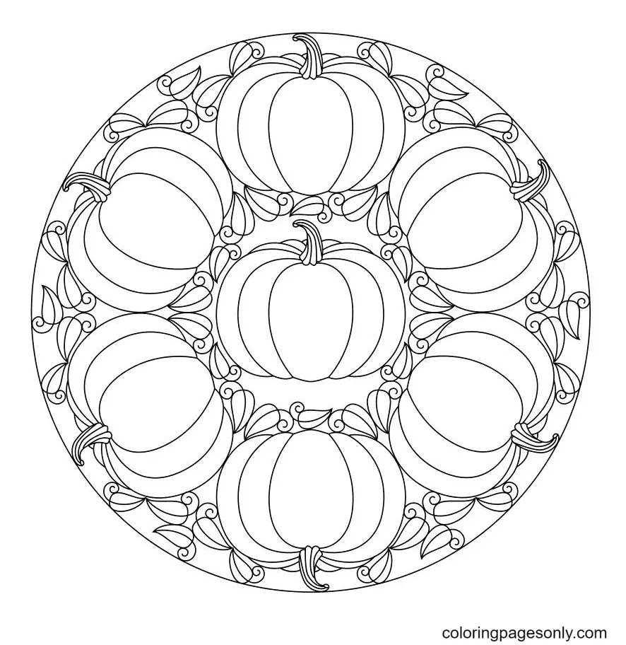 Halloween Mandala Coloring Pages 8