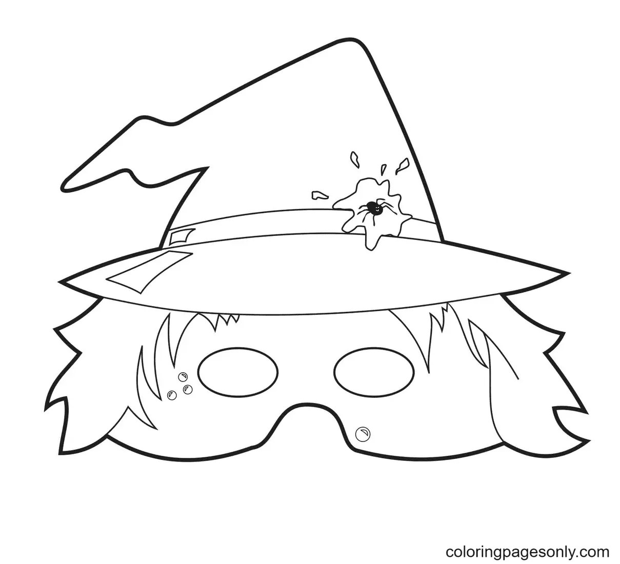 Halloween Masks Coloring Pages 1