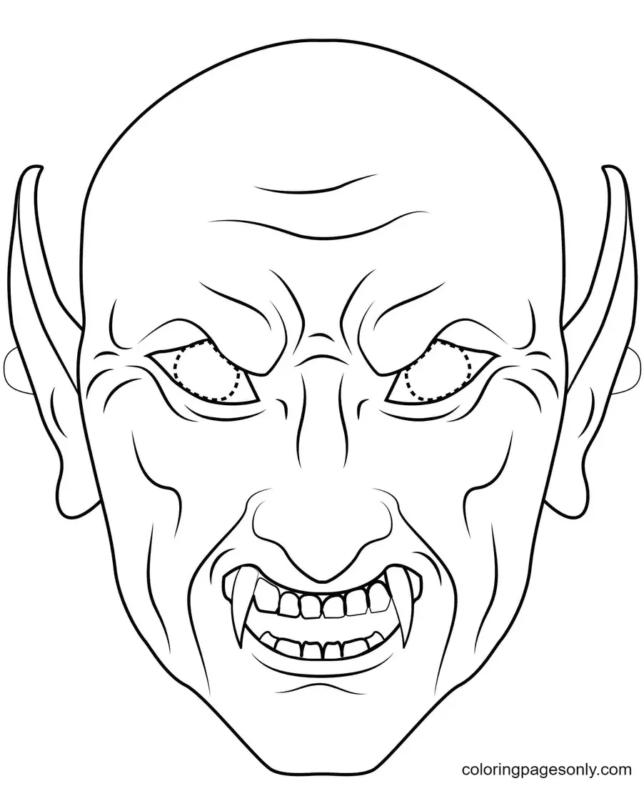 Halloween Masks Coloring Pages 11