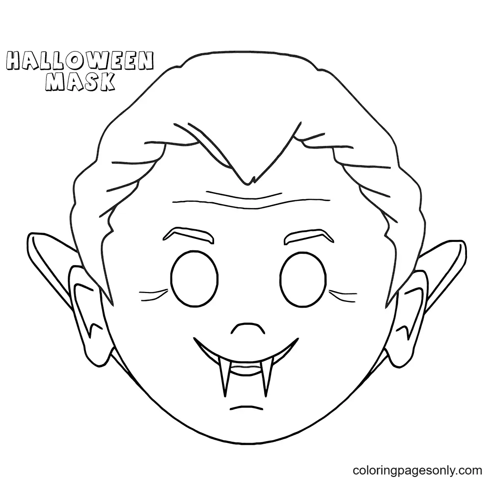 Halloween Masks Coloring Pages 12