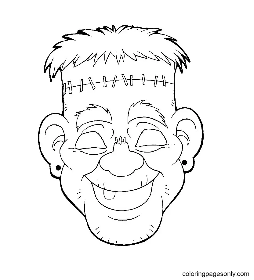 Halloween Masks Coloring Pages 14