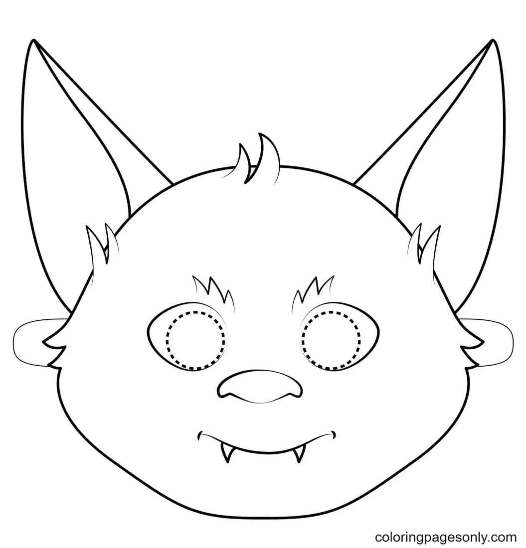 Halloween Masks Coloring Pages 17