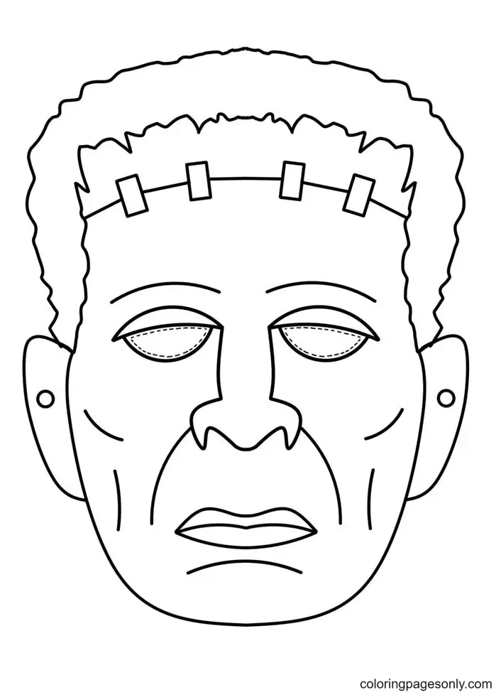 Halloween Masks Coloring Pages 19