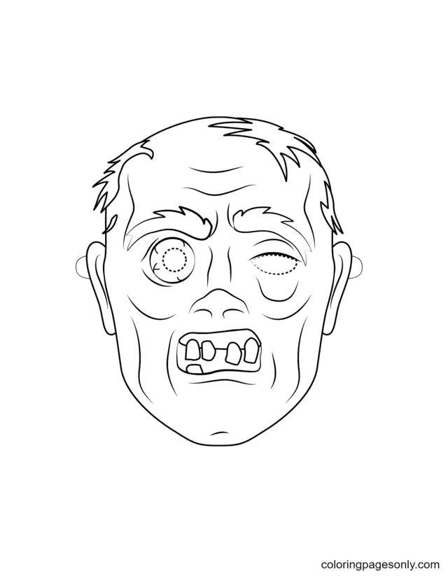 Halloween Masks Coloring Pages 22