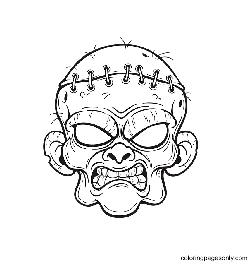 Halloween Masks Coloring Pages 32