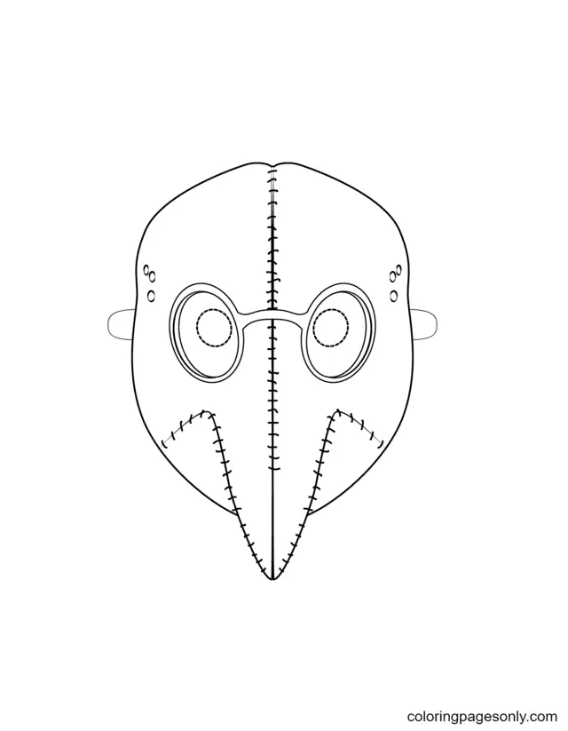 Halloween Masks Coloring Pages 34