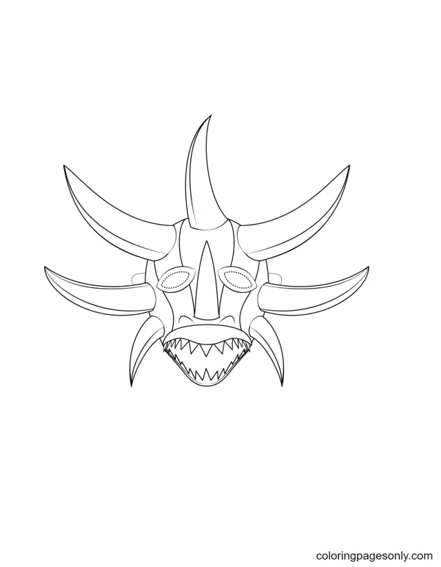 Halloween Masks Coloring Pages 35