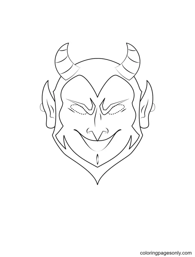 Halloween Masks Coloring Pages 48