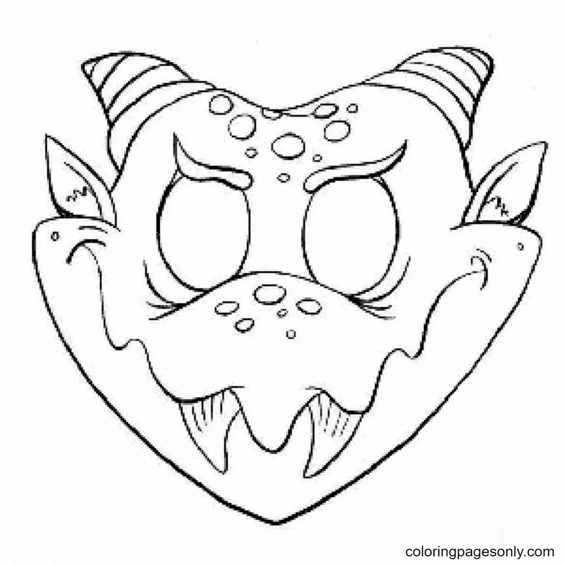 Halloween Masks Coloring Pages 5