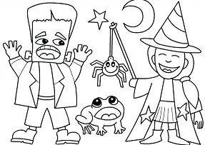 Monstruos Halloween Para Colorear 18