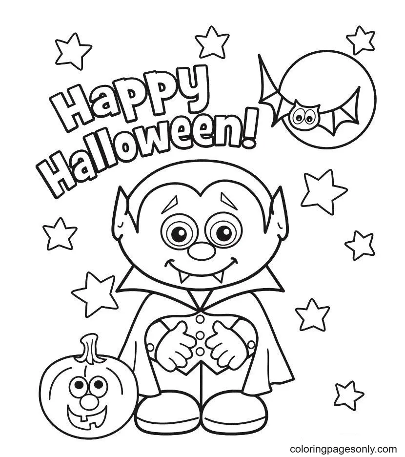 Monstruos Halloween Para Colorear 2
