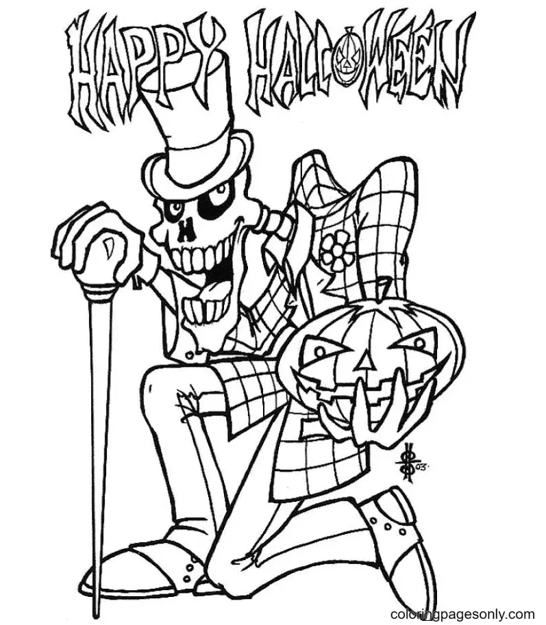Monstruos Halloween Para Colorear 3