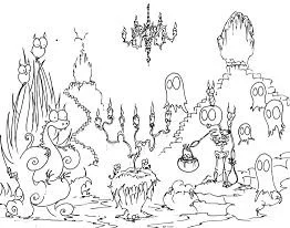 Monstruos Halloween Para Colorear 30