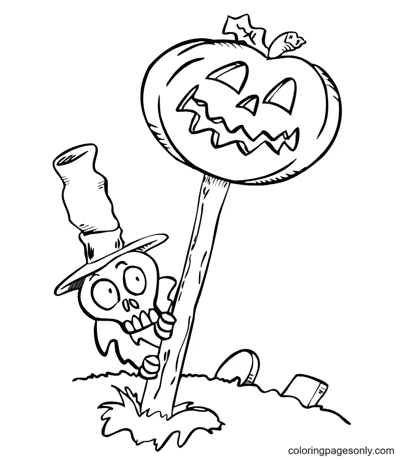 Monstruos Halloween Para Colorear 7