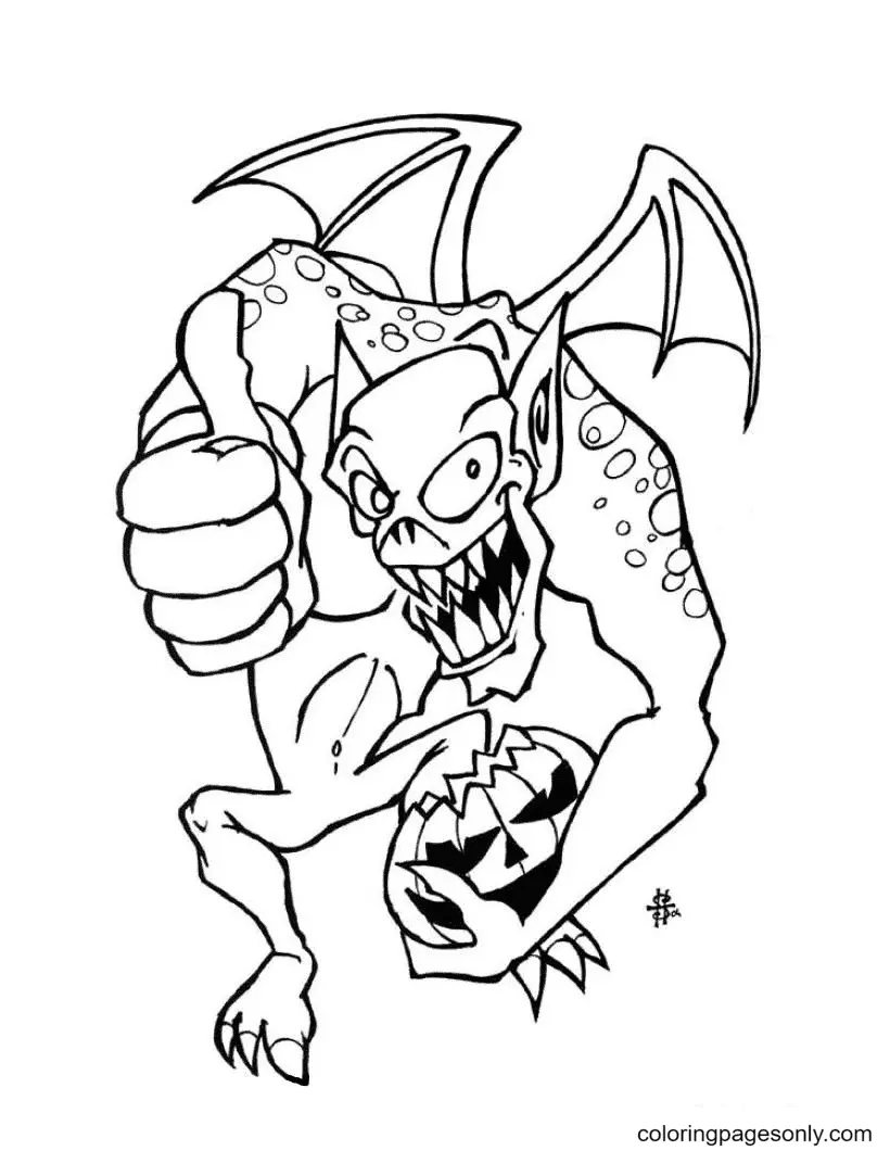 Monstruos Halloween Para Colorear 9