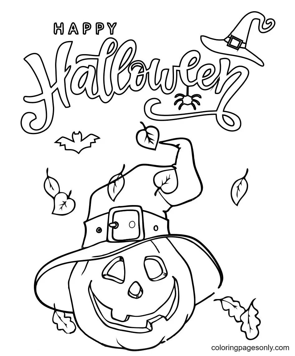Halloween Pumpkin Coloring Pages 2