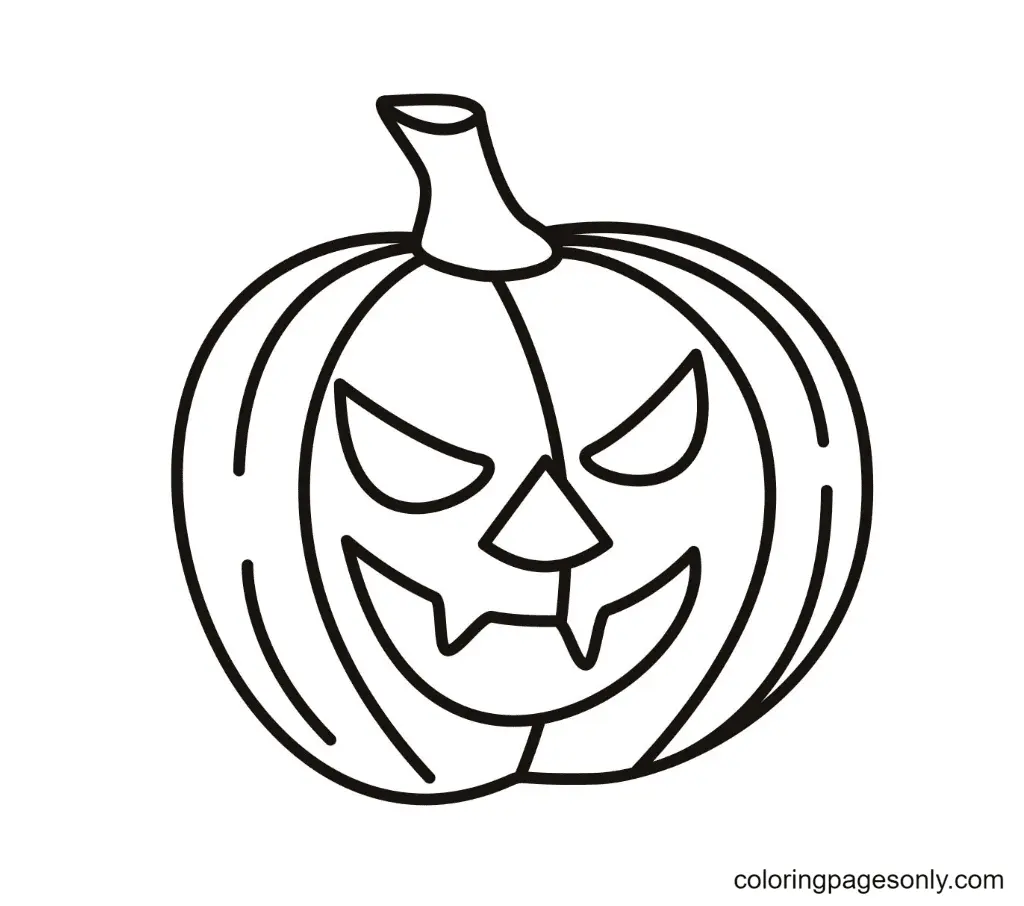 Halloween Pumpkin Coloring Pages 24