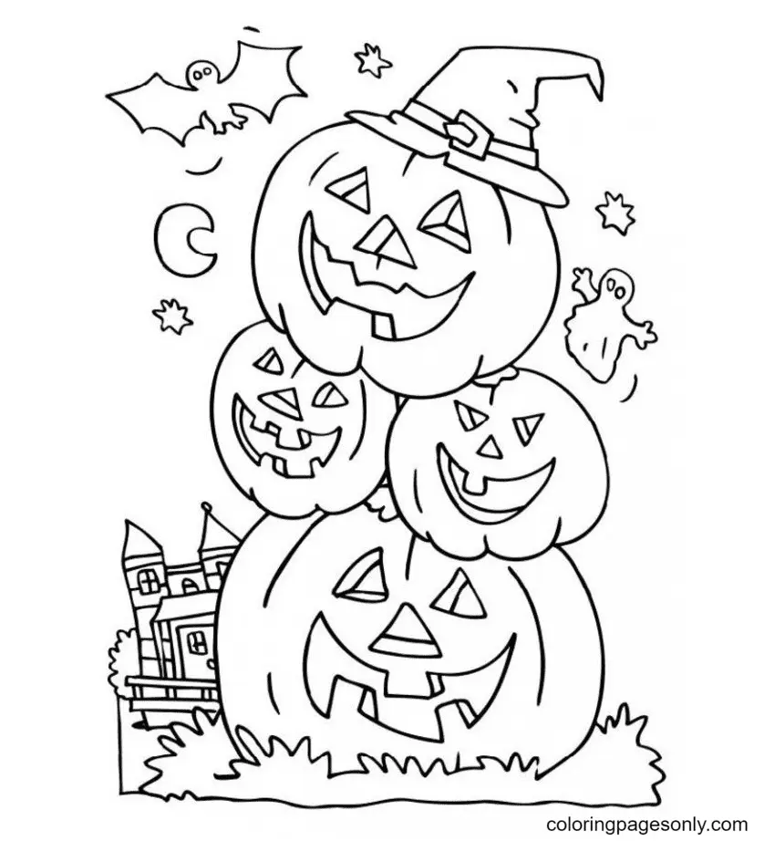 Halloween Pumpkin Coloring Pages 26
