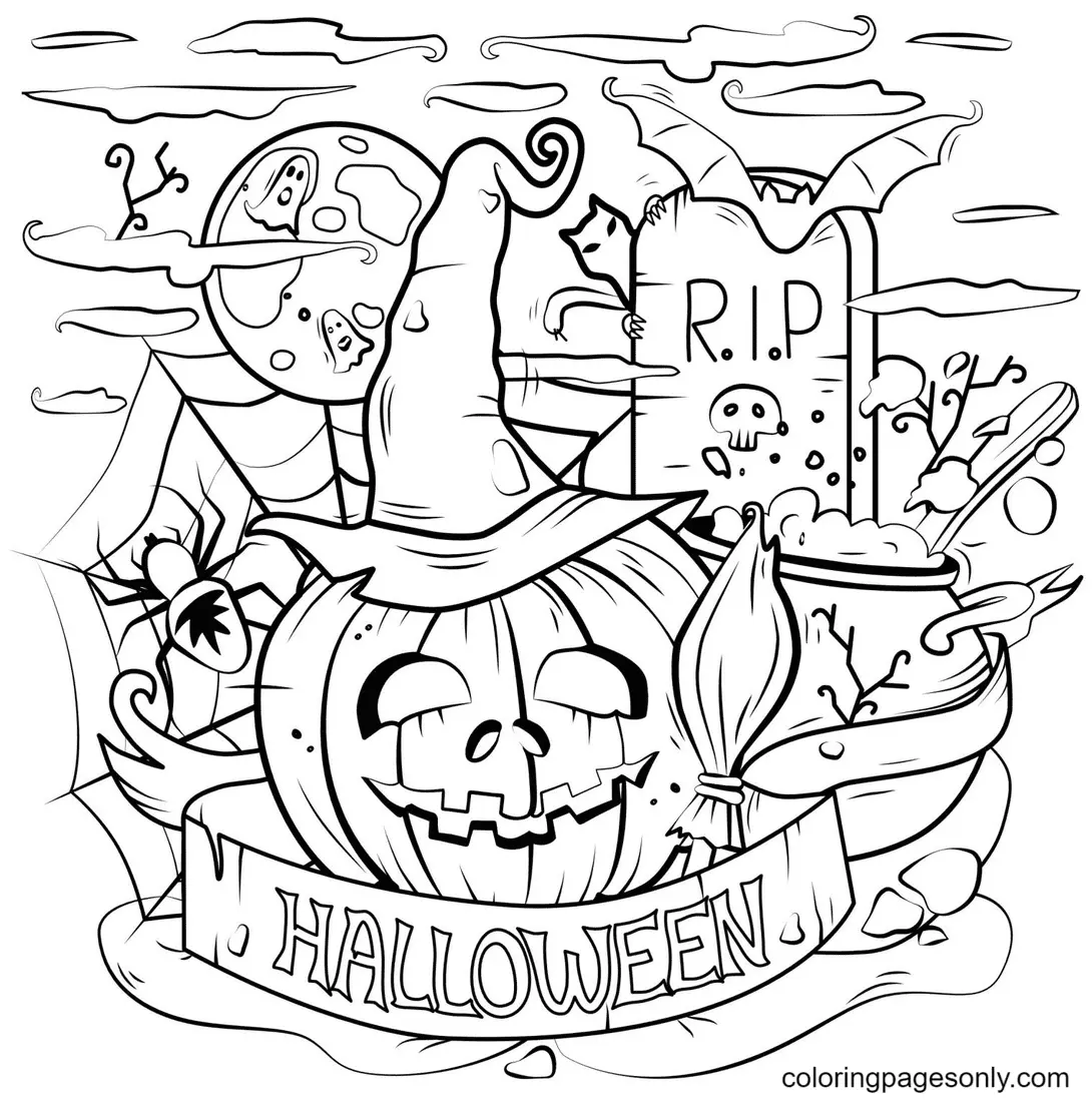 Halloween Pumpkin Coloring Pages 29